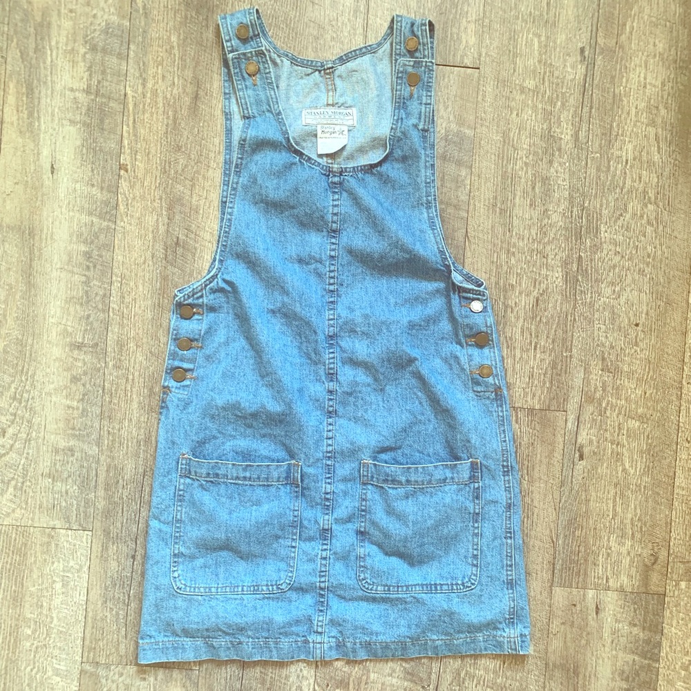 Vintage jean jumper/overall dress